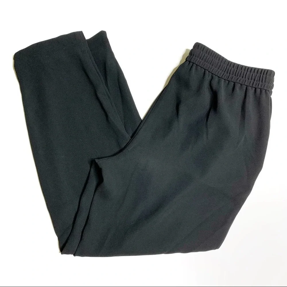 J. Crew sz 8 black Drapey drawstring crop Pants